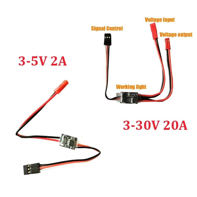 Drone Battery High Voltage - Elektroniczny przełącznik zdalnego sterowania wysokoprądowy 2-20A,